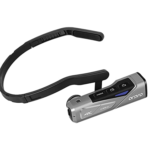 Ordro Ep7 Ultra Hd 4K Head-Mounted Video Camera For Vlogging And Youtube, 60Fps Vlog Hands-Free Camcorder, Two-Axis Gimbal, Auto Focus, Wi-Fi Connection,Webcam With Remote Control, 64G Micro Sd Card #TOP5