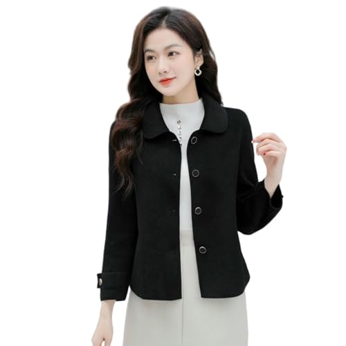 Manteau court en cachemire femme en tweed double face élégant