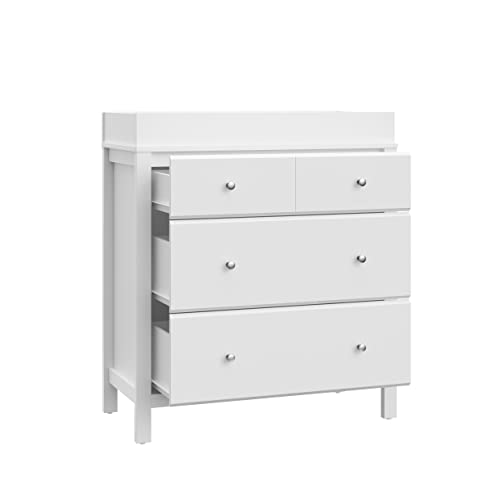 Stork Craft Horizon Chest With Changing, 3 Drawer With Topper, White #TOP7