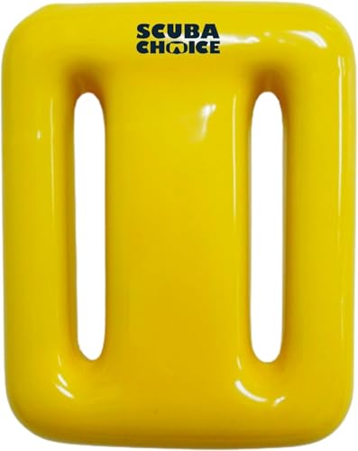 Scuba Choice Vinyl Coated Diving Weight 3.4 lbs (1.5 kg) Durable & Compact Dive Weights for Precise Buoyancy Control - Ideal for Freediving Spearfishing Scuba Diving - Enhanced Stability Yellow