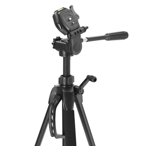 Hama Stativ Kamera Action 153 3D (Leichtes Fotostativ inkl. Handy-Halterung, Tripod mit 60-153cm H&ouml;he, Dreibeinstativ mit 3-Wege-Kopf, Spiegelreflexkamera Stativ passend f&uuml;r Videokamera) schwarz