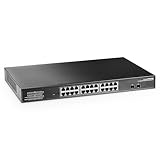 MokerLink 24 Port PoE Gigabit Managed Switch, 2 Gigabit SFP, 400W IEEE802.3af/at, L2+ Smart Managed, Rackmount Fanless, PoE QoS Vlan IGMP and Static Routing Managed