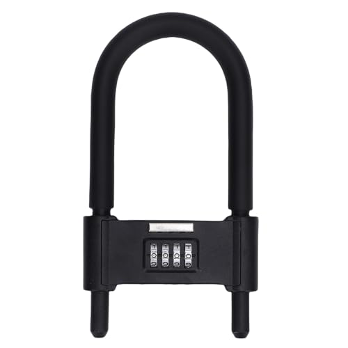 Fockety Lucchetto Combinato di Grillo Lungo, Blocco Combinato a 4 Cifre Resettabili Pesanti con Grillo Regolabile, Blocco della Bici U per Bici Elettriche, Porte di Vetro, Capannoni