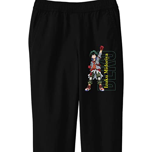 My Hero Academia Deku Victory Stance Boy's Black Sweatpants2