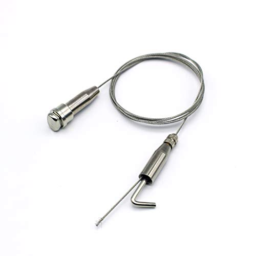 KOTECH Korea Picture Frame Hook Wire 40"(1M) for Rail, Stainless Steel Picture Hanging System, Gallery Art Photo Frame Wire Hanger, Made in Korea