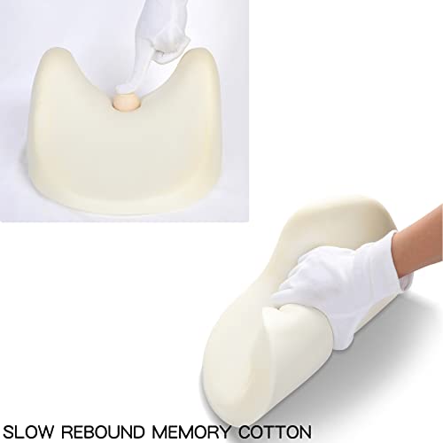 Yonugli 2 Pack Car Headrest & Lumbar Support For Car Seats, Office Chairs To Relieve Neck And Back Pain Memory Foam Support Pillow -U-Shaped Ergonomically Designed Soft Breathable Travel Pillow(Red) #TOP6