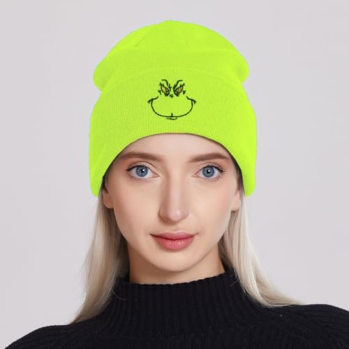LpmHna Gorros Grinchmas Green Big Face Good, Verde, Tamanho �nica
