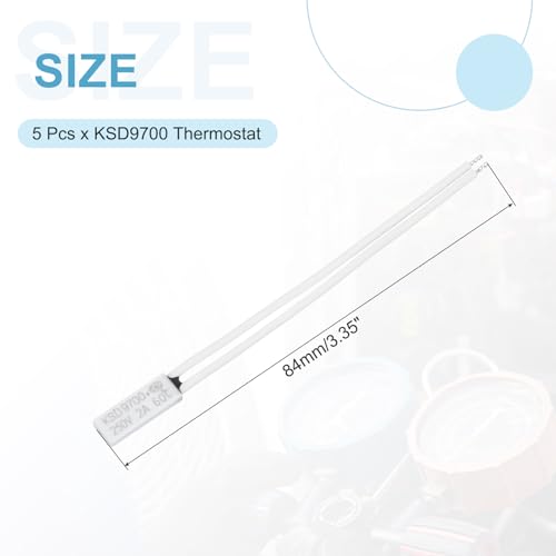 Controlador de temperatura KSD9700 60°C protector térmico NC 250V 2A 3