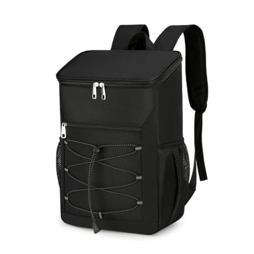 ZEPFJHE Mochila de picnic aislada de gran capacidad, mochila portátil de viaje, camping, mochila para hombres y mujeres, Negro -