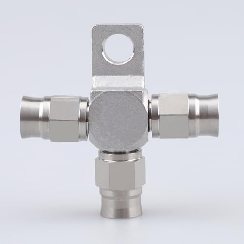 Image of AC PERFORMANCE 3AN Female Brake Tee Fitting with Mount Tab Stainless Steel