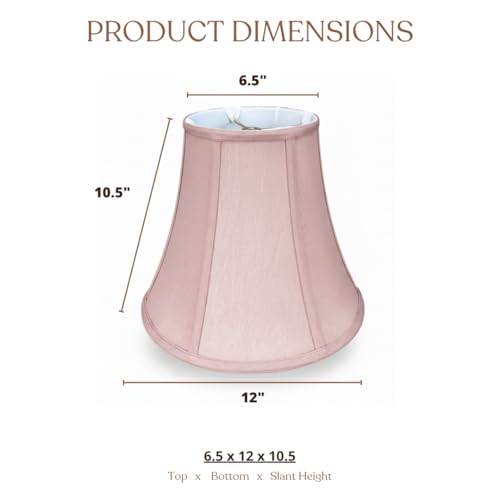 Image of Royal Designs, Inc. BSO-704-12PNK-2 True Bell Basic Lamp Shade, 6.5 x 12 x 10.5, Pink, 2-Pack