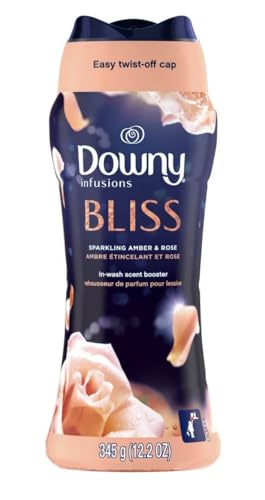 Downy Infusions In-Wash Laundry Scent Booster Beads, BLISS, Sparkling Amber and Rose, 12.2 oz - image 1