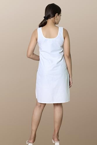 Image of KASANI Women's Camisole Cotton Long Knee-Length Sameej /Slip /Inner, Sleeveless, Pack of 2