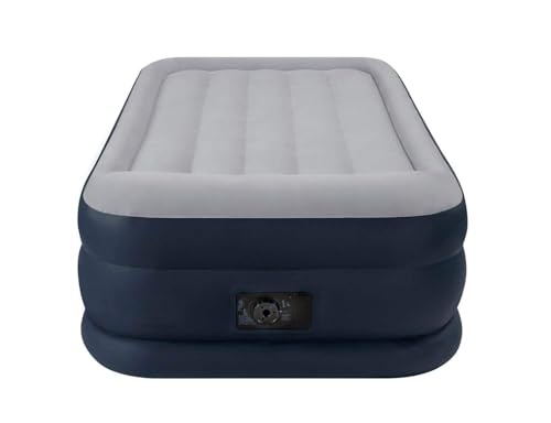 Image of Single Air Bed, Inflatable Bed with Built-in Electric Pump, 3 Mins Quick Self-Inflation /Deflation Guest Air Mattress, Blow Up Bed for Home Portable Camping Travel 190x100x46cm 250kg MAX