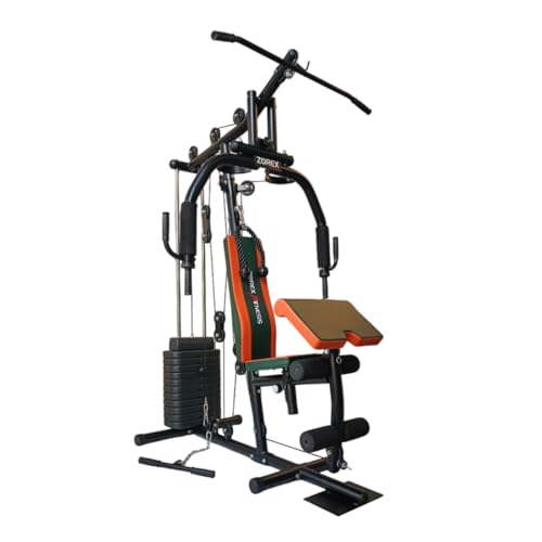 Zorex HGZ-1003 Home Gym Machine All in One Multiple Functional with Removable Preacher curl Attachment Chest Biceps Shoulder Back Triceps Legs, 60Kg Weight (Video Call Installation Assistance)