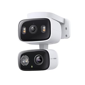 Tapo C246D WLAN Überwachungskamera Außen mit 2K Dual-Objektiv, 125° Weitwinkel & 6 mm Teleobjektiv, Smart Tracking, kostenfreie KI-Erkennung, Nachtsicht, MicroSD-Karte Bis zu 512 GB