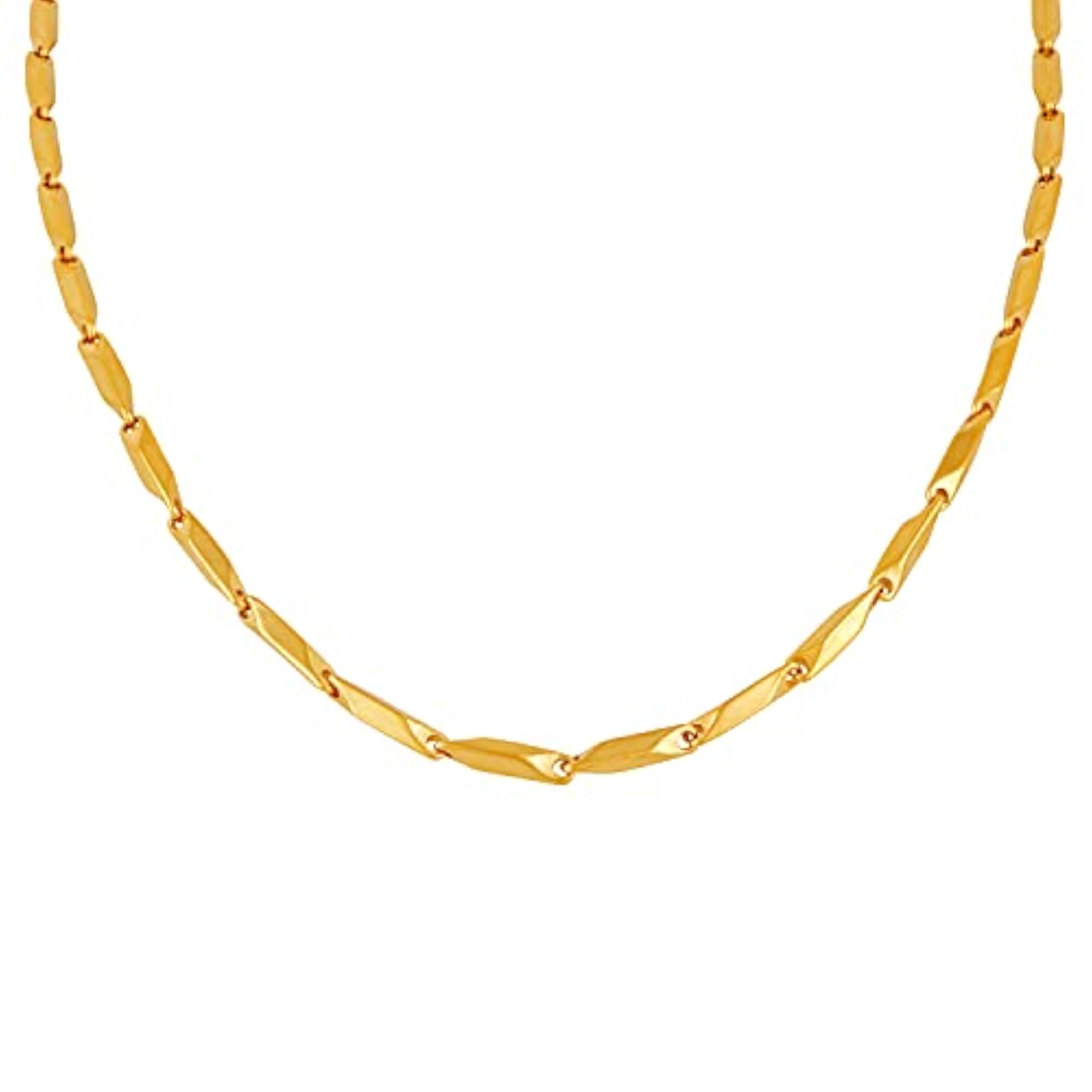 Stylish Long Platinum Golden Necklace for Men and Women