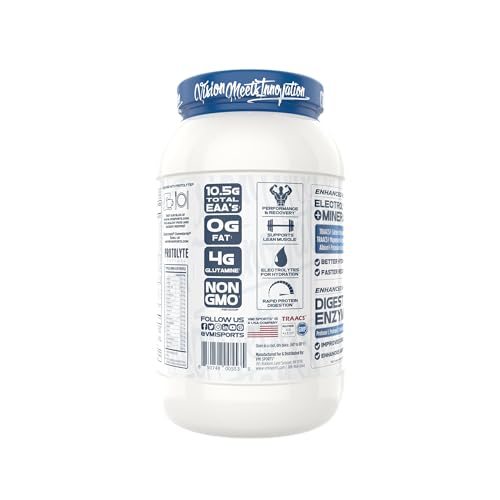 Image of VMI Sports | ProtoLyte Whey Isolate Protein Powder | Low Calorie Whey for Weight Loss and Muscle Gain | Digestive Enzymes | Non-GMO (1.6 lb, Strawberry)