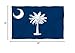 Anley Fly Breeze 3x5 Foot South Carolina State Polyester Flag - Vivid Color and Fade proof - Canvas Header and Double Stitched - South Carolina SC Flags with Brass Grommets 3 X 5 Ft