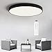 ANTEN Plafonnier LED Dimmable 24W, Plafonnier LED Télécommande, 3000K-6500K Ø30cm,Lampe de Plafond Ultra-Mince Rond Pour Cuisine Chambre Salon Salle à Manger - Noir