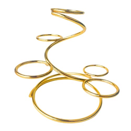 B Baosity Crystal Ball Seat Spheres Metal Holder Creative Ball Display Rack Crystal Ball Bracket Stable for Tabletop Apartments Marbles, Gold