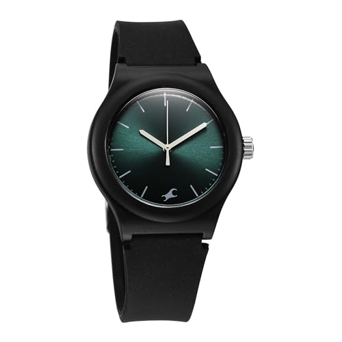Image of Fastrack Tees Urbanique Quartz Analog Green Dial Silicon Strap Watch for Girls-38037PP23W /NT38037PP23W