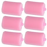IMIKEYA Bigodini in spugna per capelli, 6 pezzi morbidi e flessibili per dormire, colore rosa senza calore, ideali per pettinare frangia e creare ricci comodi senza danneggiare i capelli