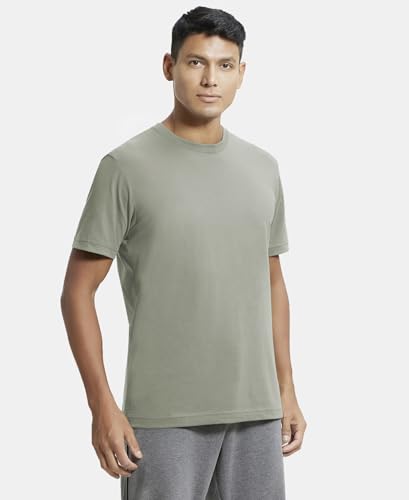 Image of Jockey 2714 Men Super Combed Cotton Rich Round Neck Half Sleeve T-Shirt