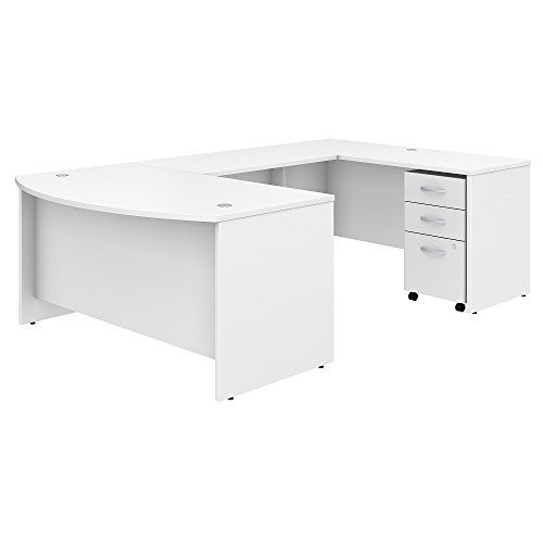Studio C 60W x 36D U Shaped Desk with Mobile File Cabinet in