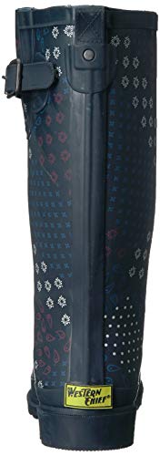 Western Chief Printed Tall Rain Boot For Women - Round Toe, Removable Insole, And Lightly Padded Footbed Pretty Pattern 9 M #TOP2