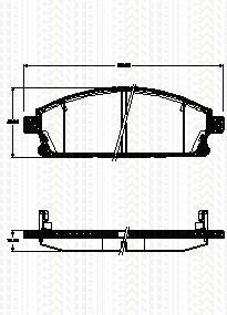 Triscan 8110 14044 kit de plaquettes de frein à disque pour un freinage sûr