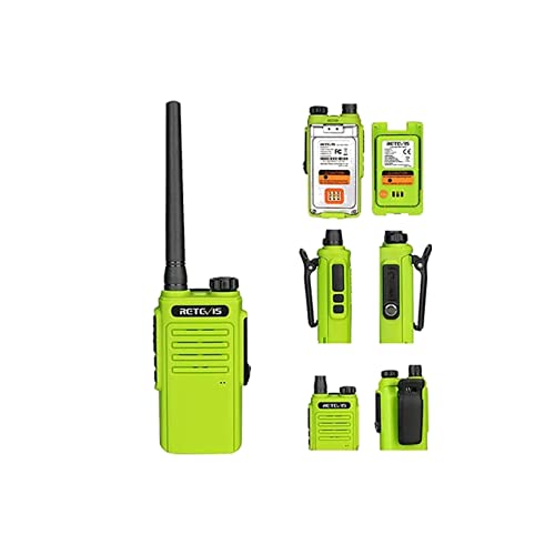 Retevis Rt47 Two Way Radio With Shoulder Mic,Walkie Talkies Waterproof,Portable,License Free,Lightweight Walkie Talkie For Commercial (Green,4 Pack) #TOP5