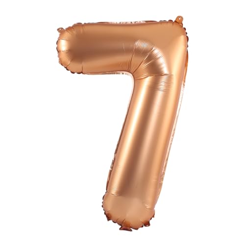 Image of YPSelected 32 Inch Large Foil Helium Number Balloon Birthday Wedding Party 0-9 (Orange, 7)