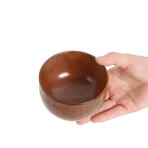 汁椀 天然木製 漆塗り 木目 食器 多用 茶碗 (直径11.5cm)