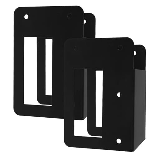 MOLUCKFU 2pcs Steel Firewood Rack Brackets with Screws for Indoor Outdoor Fireplace Wood Storage Compact Lumber Holder with Smooth Welded Finish and Heavy-duty Design for Patio