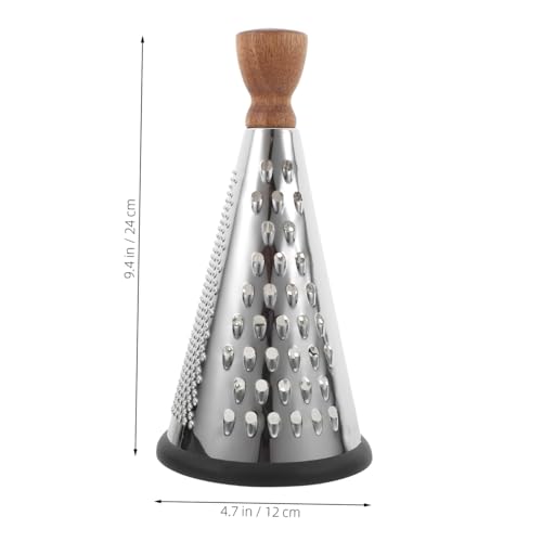 Rallador de Queso de Acero Inoxidable con Mango de Madera miniatura 2
