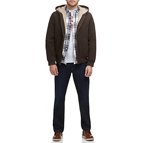 Image of Levi's Men's Workwear Cotton Canvas Hooded Bomber Jacket