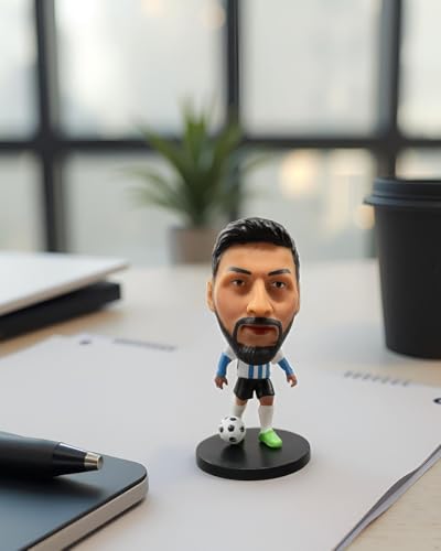 Image of Gifts- Messi Action Figure Football Player Figurine | Soccer Star Collectible with Ball | Desk Decor Toy for Sports Fans & Kid
