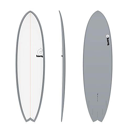 TORQ Epoxy TET 7.2 Fish Grey Pinline - Tabla de Surf