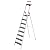 Hailo L100 Pro | Aluminum Folding Stepladder | Eight Steps | Extendable Safety Rail | Integrated Multifunctional Storage Tray | Folding Safety Mechanism with Platform Locking System| Black