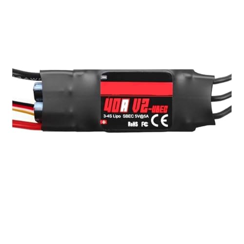 Contrôleur de vitesse ESC V2 50A sans balais avec UBEC intégré pour hélicoptère RC
