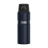THERMOS Stainless King Vacuum-Insulated Drink Bottle, 24 Ounce, Midnight Blue