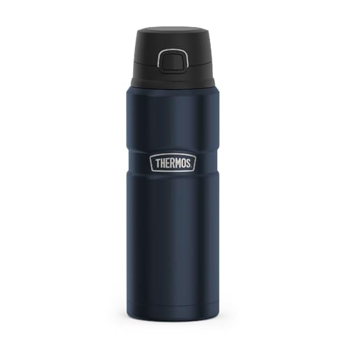 THERMOS Stainless King Vacuum-Insulated Drink Bottle, 24 Ounce, Midnight Blue