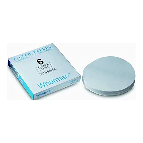 Whatman 1006-070 Quantitative Filter Paper Circles, 3 Micron, 35 s/100mL/sq inch Flow Rate, Grade 6, 70mm Diameter (Pack of 100)