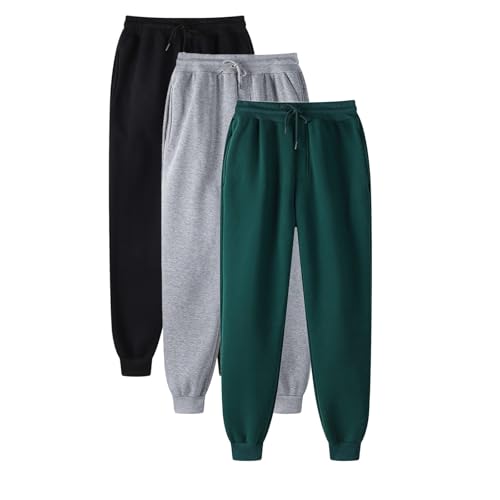 3Er Pack Jogginghose Unisex Sporthose Herbst/Winter High Wais Cinch Bottom Fitnesshose Einfarbig Stretch Leichte Bequeme Sweatpants Outdoor Laufhose Sport Fitnesshose Mit Kordelzug Und Taschen,S-3XL 3Er Pack Jogginghose Unisex Sporthose Herbst/Winter High Wais Cinch Bottom Fitnesshose Einfarbig Stretch Leichte Bequeme Sweatpants Outdoor Laufhose Sport Fitnesshose Mit Kordelzug Und Taschen,S-3XL