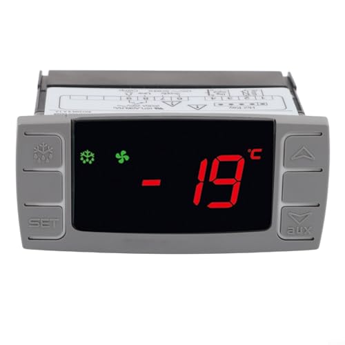 XR02CX-4N1F1 Refrigerator Digital Thermostat Controller with Intelligent Alarm and High-Brightness Display for Commercial and Industrial Temperature Management, Embedded Installation Design