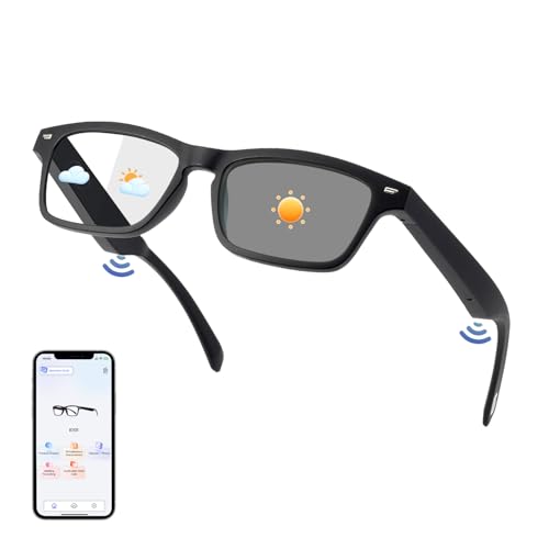 AI Smart Translation Glasses with Bluetooth, 160+ Languages, Color-Changing Lenses, Built-in Speaker & Clear Audio, Real-Time Voice Translator Smart Sunglasses for Travel, Meetings, Business Use