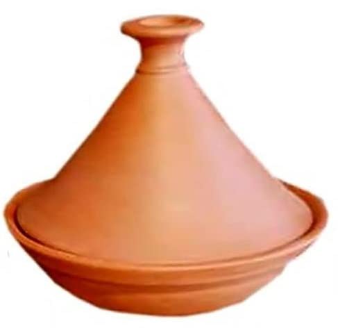Hand Made and Hand Painted Tagine Pot | Moroccan Clay Pots For Cooking and Stew Casserole Slow Cooker (Medium) | 1.1L