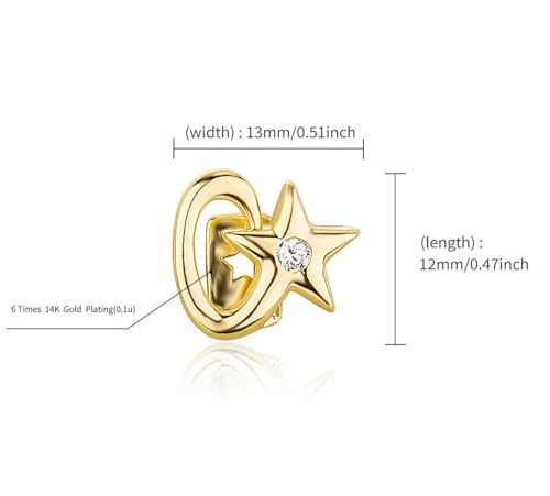 Psivika 2 Pcs Star Iced Out Diamond Teeth Grillz para Hombres y Mujeres miniatura 2