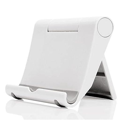 JUSDIQIR Cell Phone Stand for Desk, Foldable Cell Phone Holder Mobile Stand Phone Dock, Multi-Angle Universal Adjustable Tablet Stand Holder Compatible with Most Cell Phone and Tablet (White)